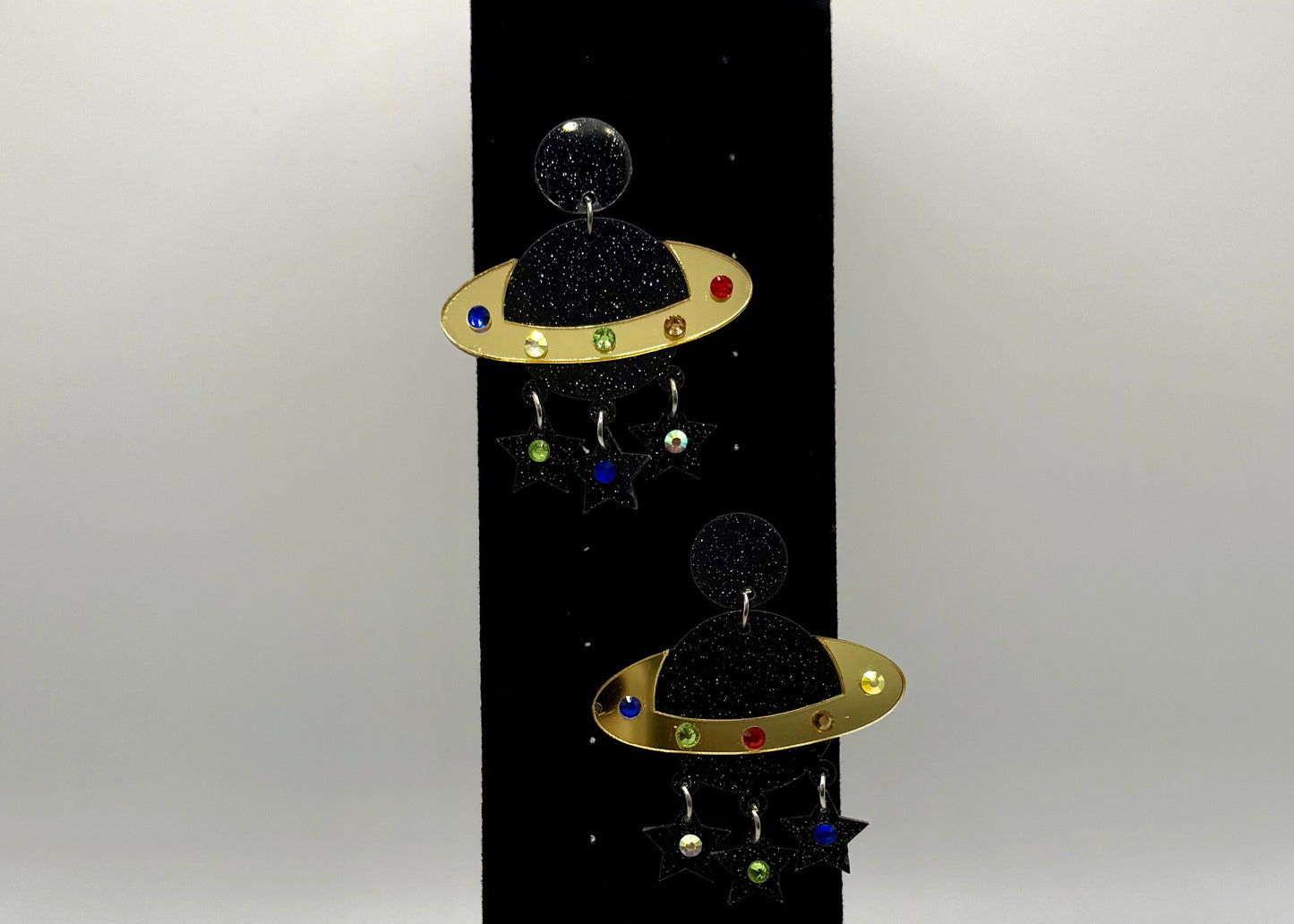 Solar Disco Dangly Earrings