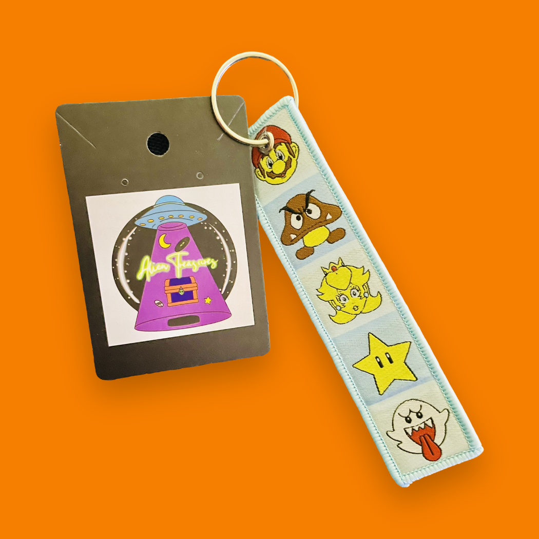 Mario Star Thread Keychain