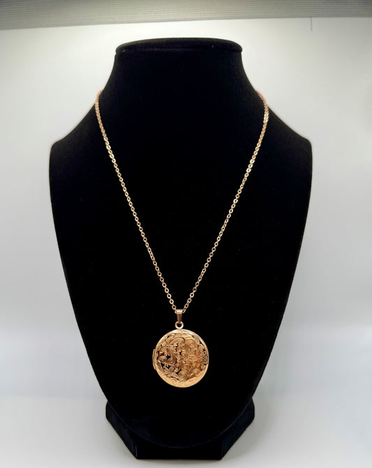 Floral Locket Necklace