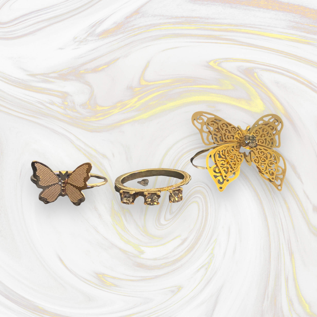 Butterfly Ring Set
