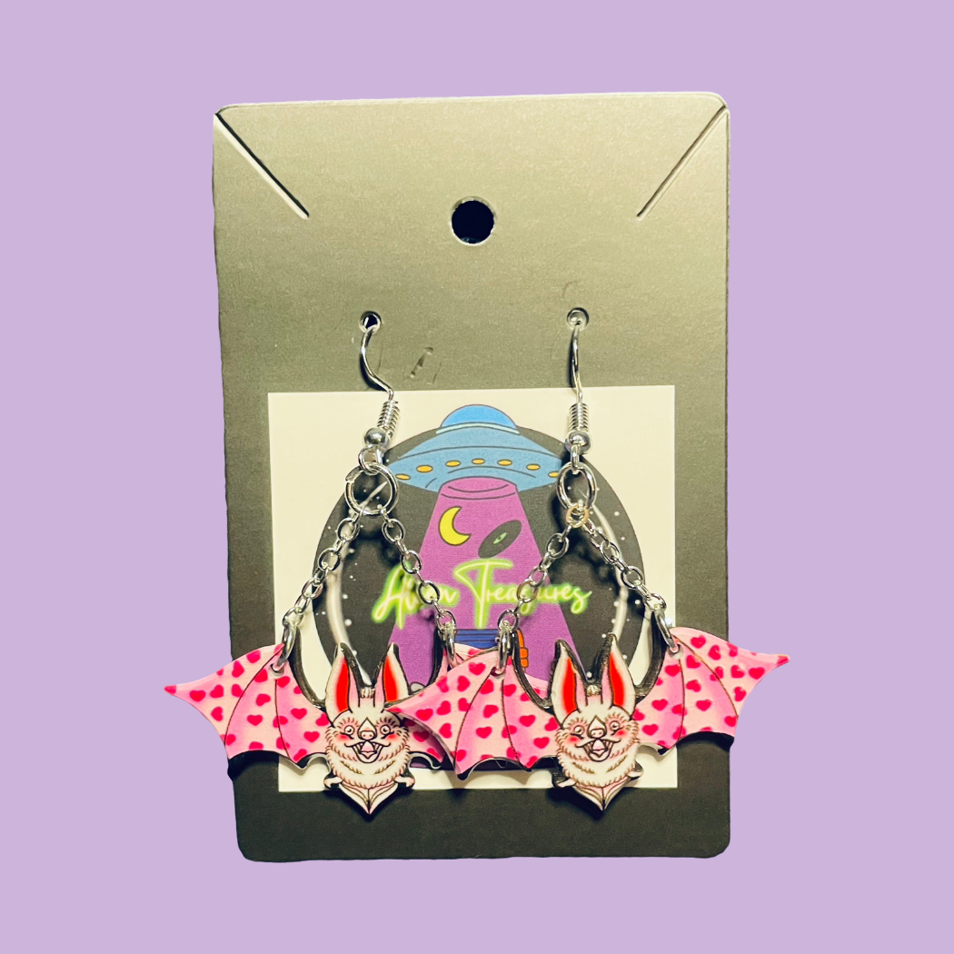 Blushing Bats Earrings