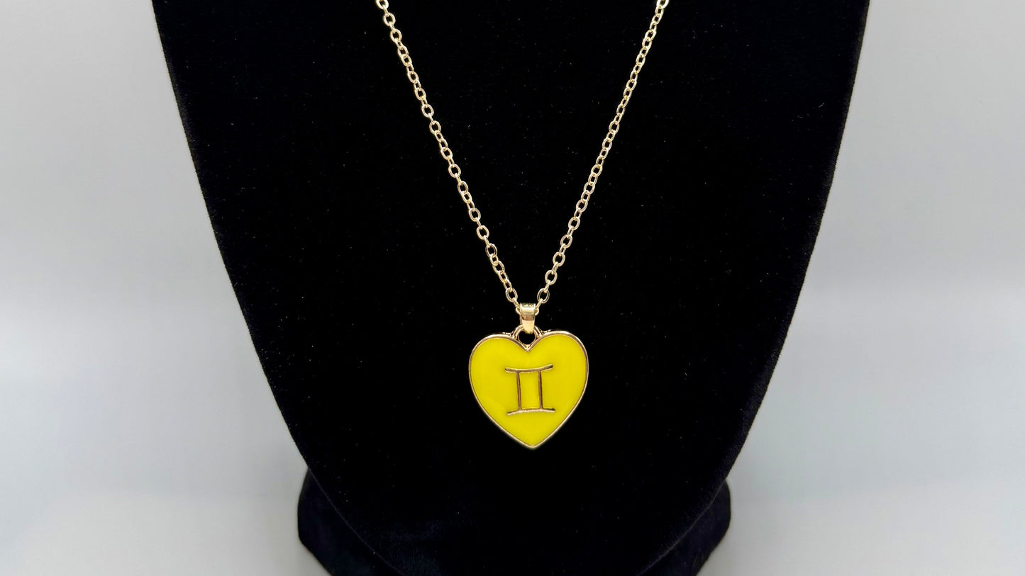 Zodiac Heart Necklace