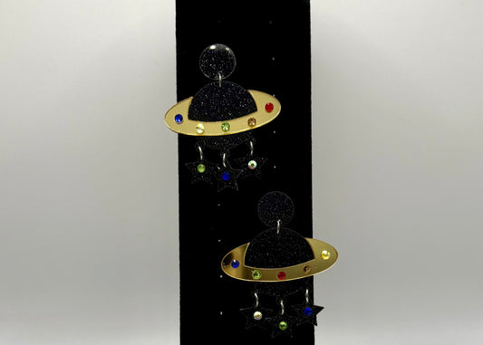 Solar Disco Dangly Earrings