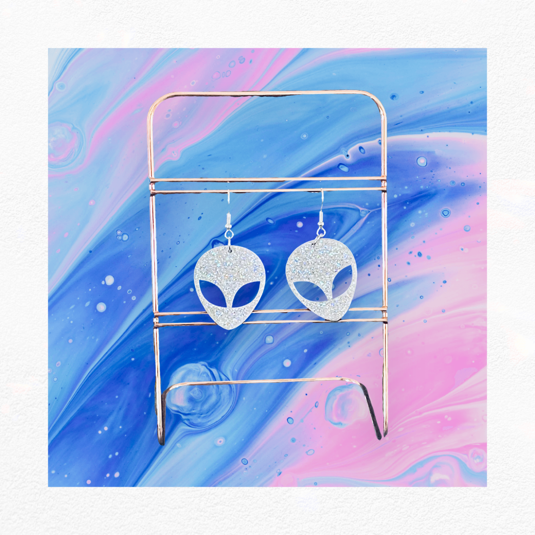 Alien Treasures Dangly Earrings