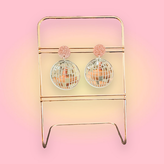 Disco Ball Dangly Earrings