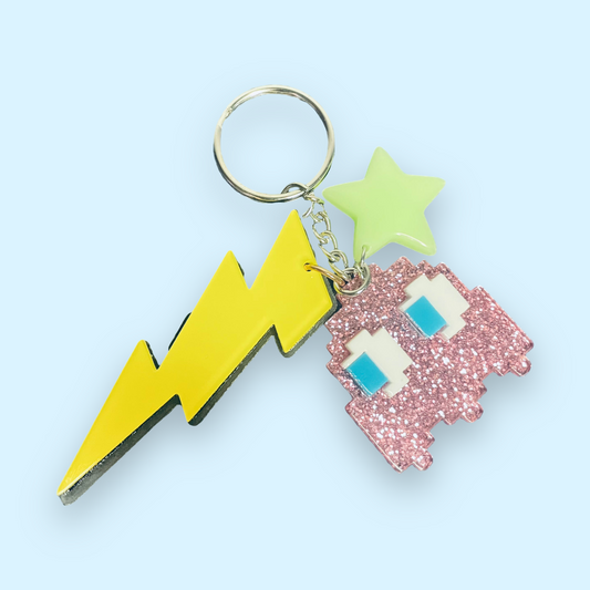 Pac-Man Keychain