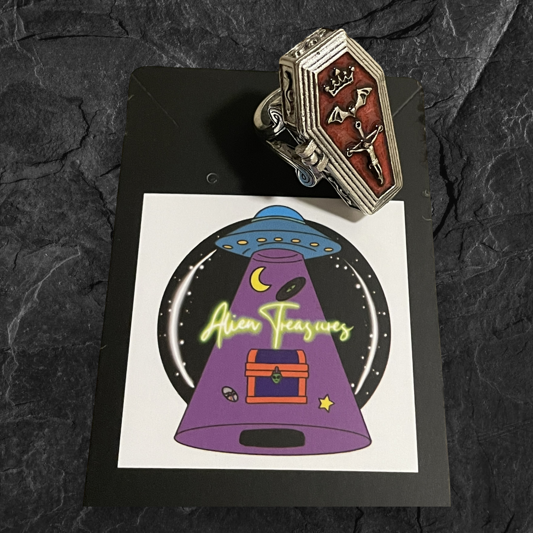 Coffin Locket Ring